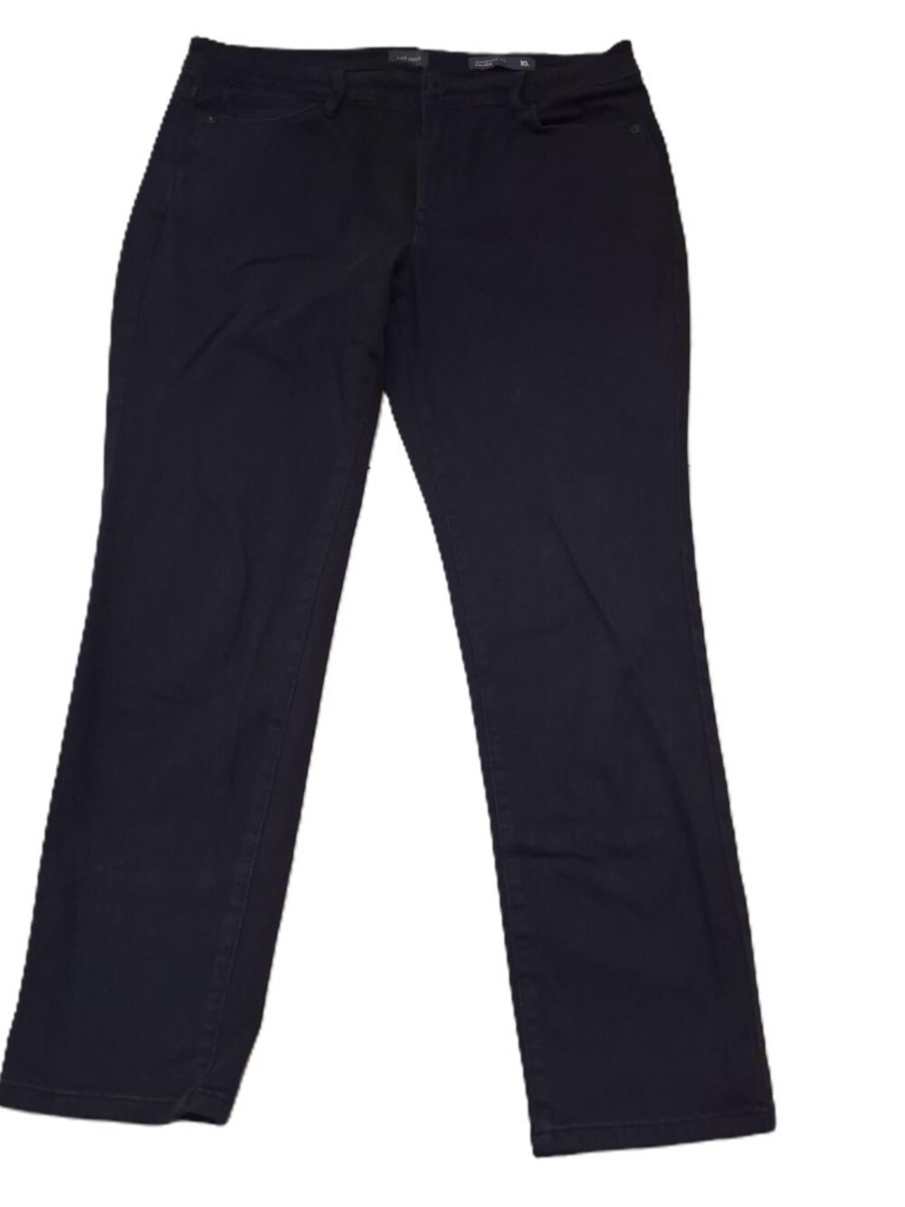 J Jill Authentic Fit Slim Ankle Jeans Womens 10P Black Stretch Denim Pants